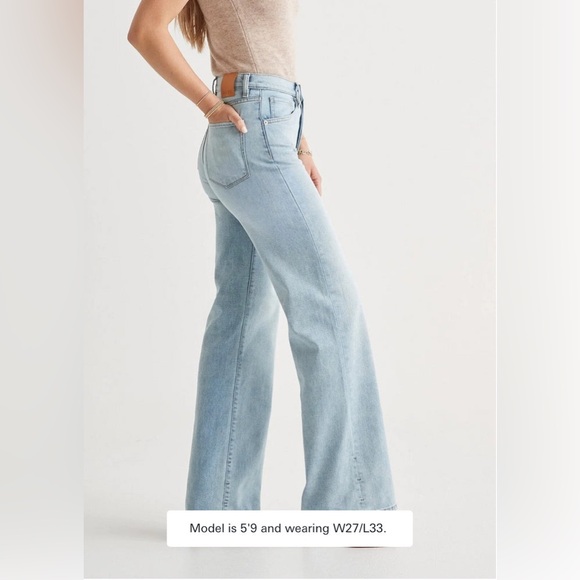 Duer Women's Midweight Performance Denim Wide Leg - Coastal Blue - Picture 3 of 5